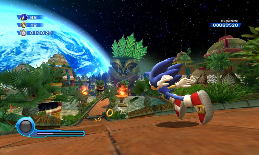 Der blaue Igel Sonic ist für die NutzerInnen Dreh- und Angelpunkt des Spiels.